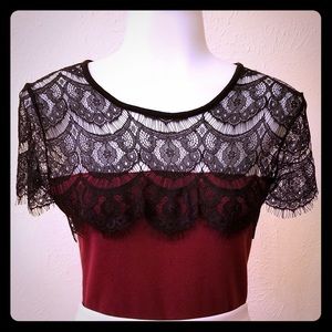 Ann Taylor Black Lace Top